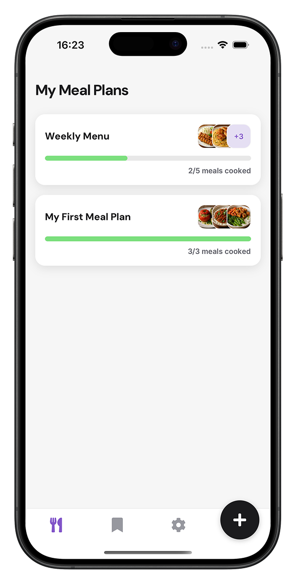 Meal plans feature